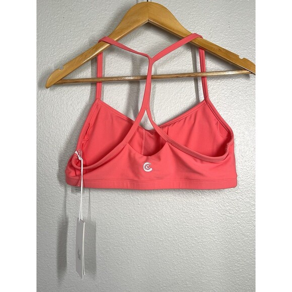 NWT Calme by Johnny Was Sz M Endurance Cross Back Sports Bra Coral Padded Yoga - Picture 4 of 10